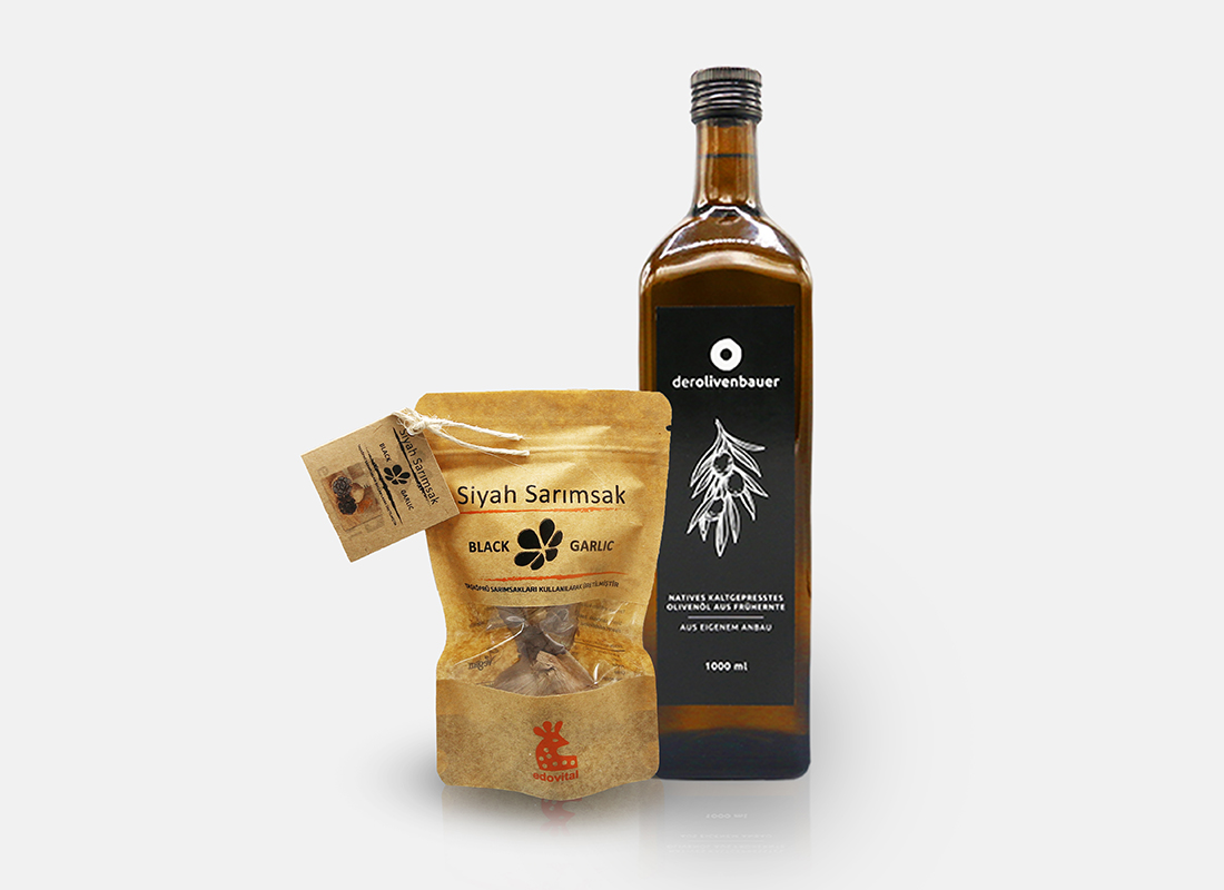 Schwarzer Knoblauch und Olivenöl | Der Olivenbauer