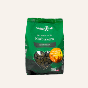 Steirische Kürbiskerne im Glas vom Olivenbauer, knackig und nährstoffreich